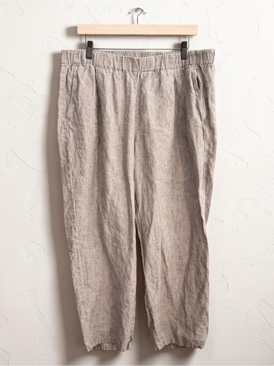 Eileen Fisher Pants - Eileen Fisher Organic Bio Linen Wide-Leg Pant | LARGE
